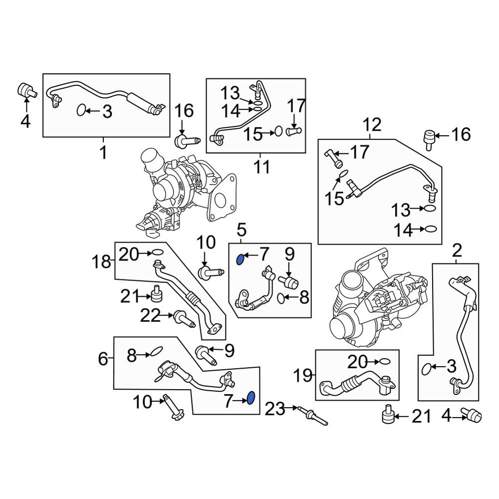Ford OE FT4Z6N652B Turbocharger Coolant Line Gasket