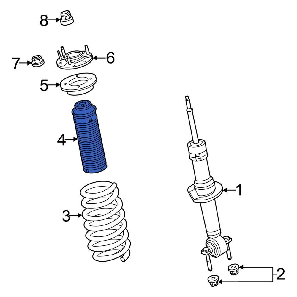 Ford OE MB3Z18198B Front Suspension Strut Bellows