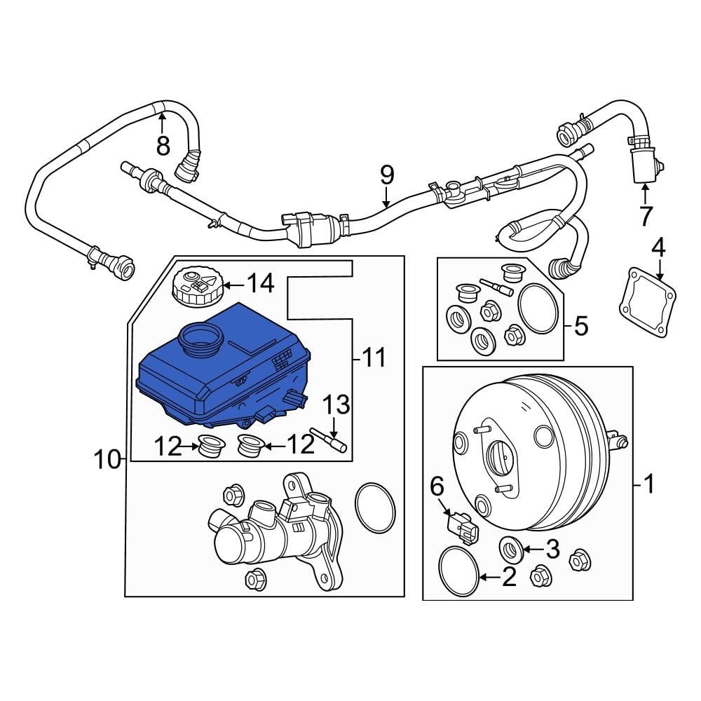 Ford OE MB3Z2L210A Brake Master Cylinder Reservoir
