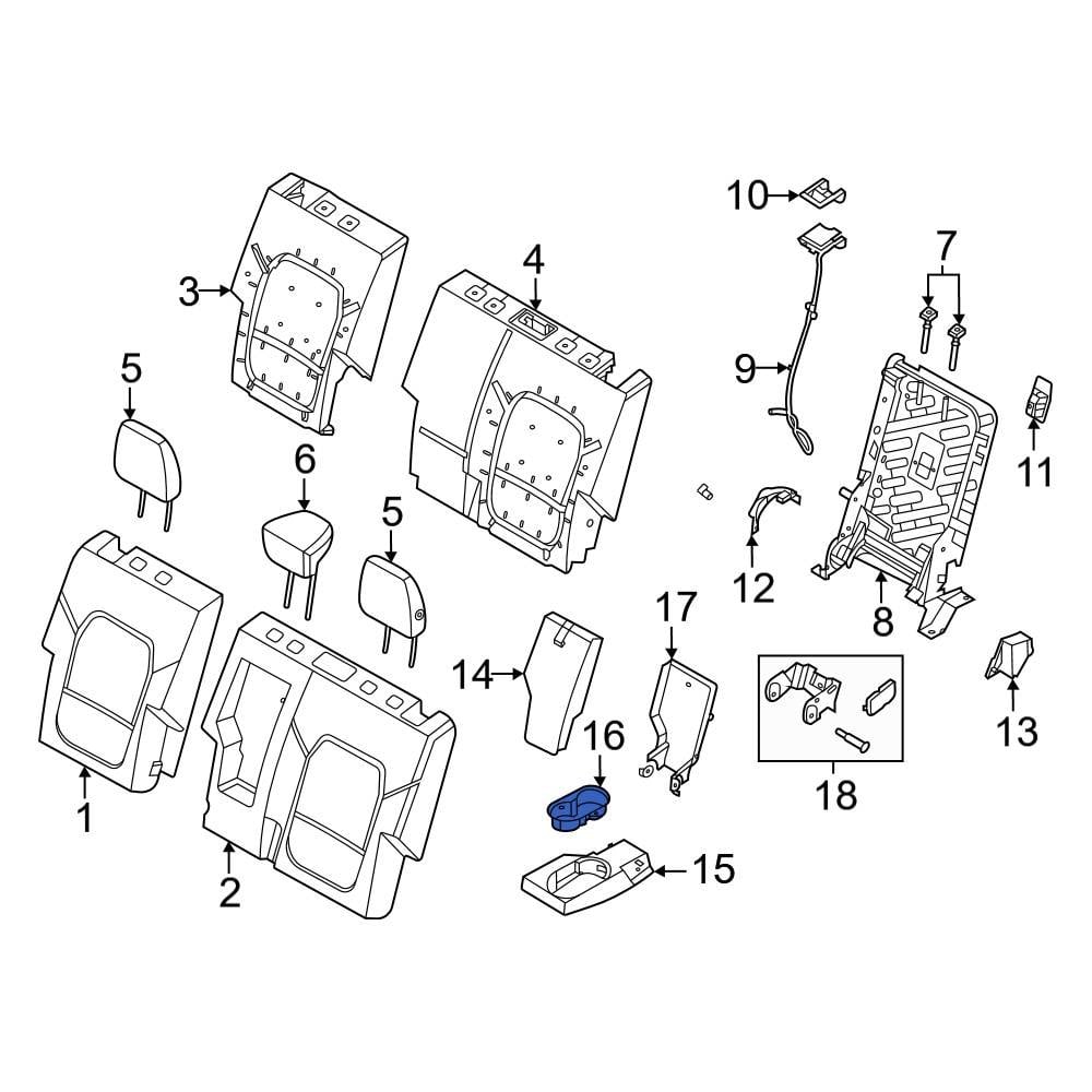 Ford OE M2DZ7813562AB - Rear Seat Armrest Cup Holder