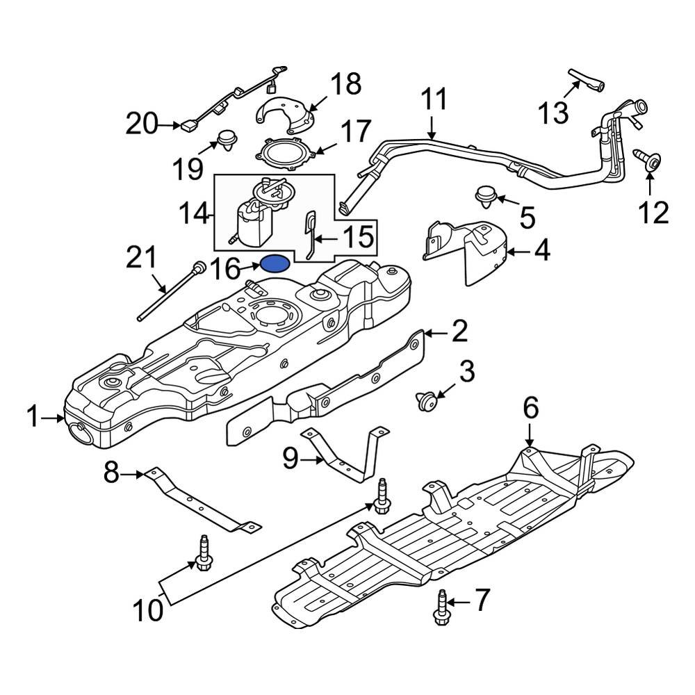 Ford OE LU5Z9276A - Fuel Pump Tank Seal