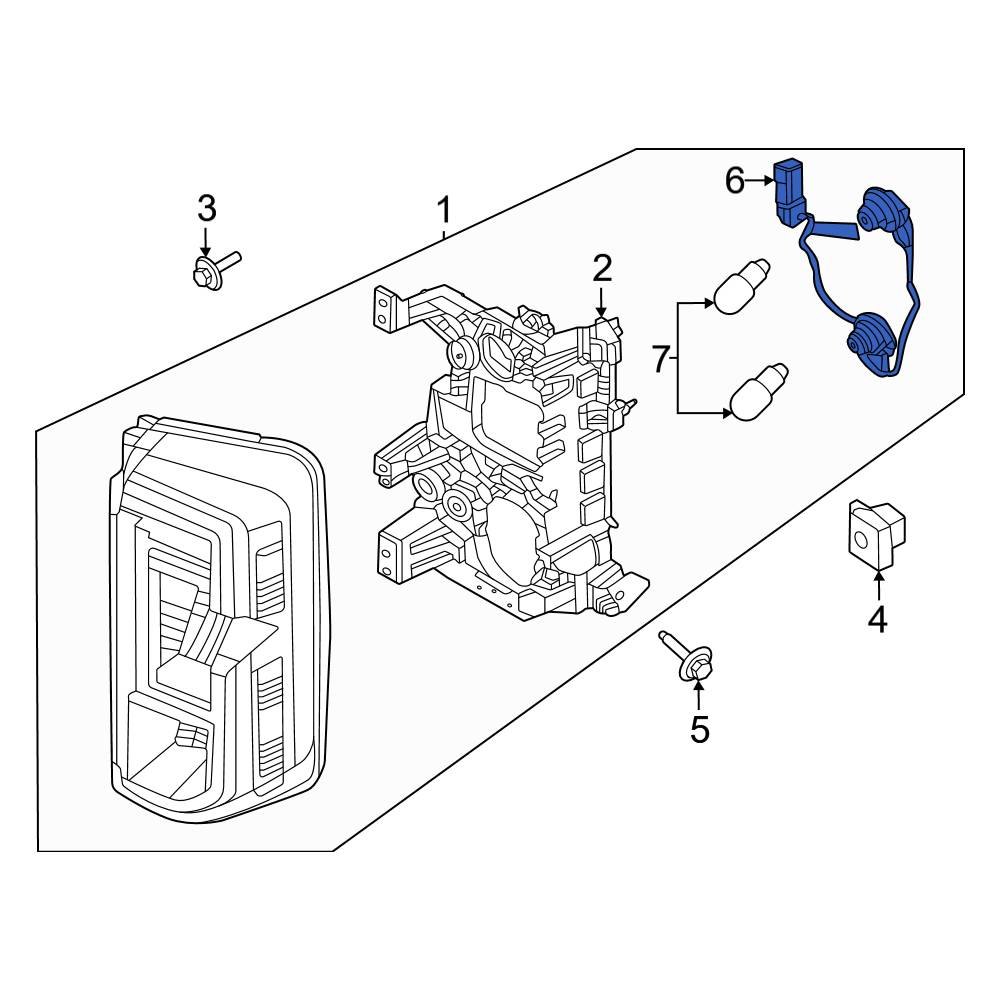 Ford OE M2DZ13410A Rear Tail Light Socket