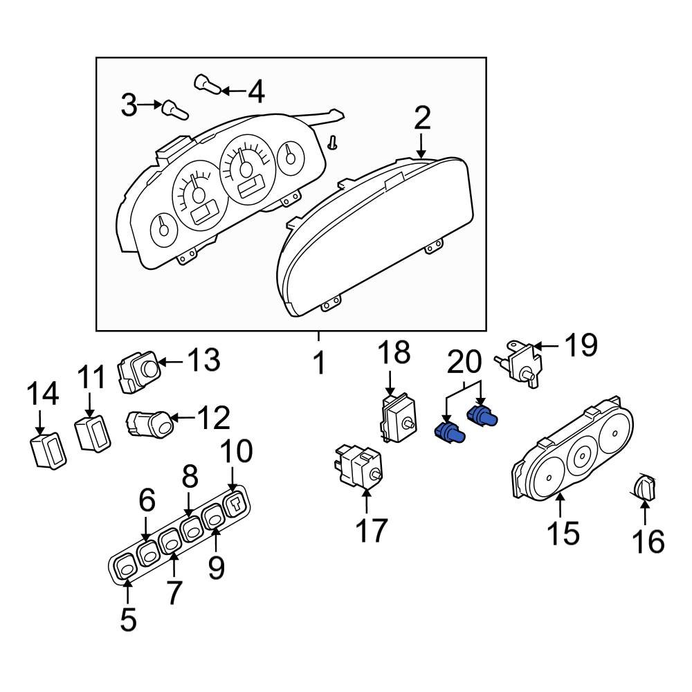 Ford OE F65Z13B765AA HVAC Temperature Control Bulb
