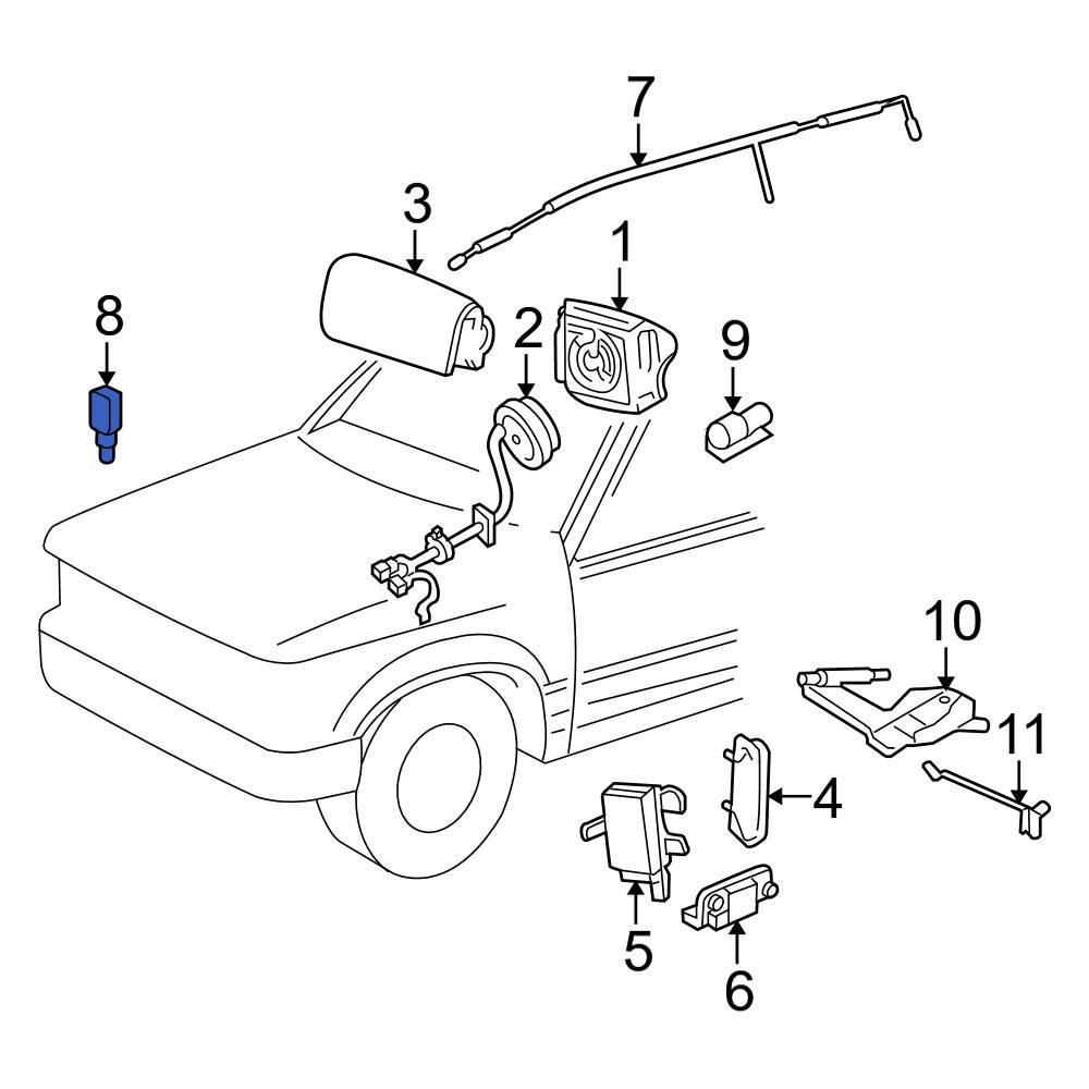 Ford OE 6L1Z14B004AA Front Air Bag Impact Sensor
