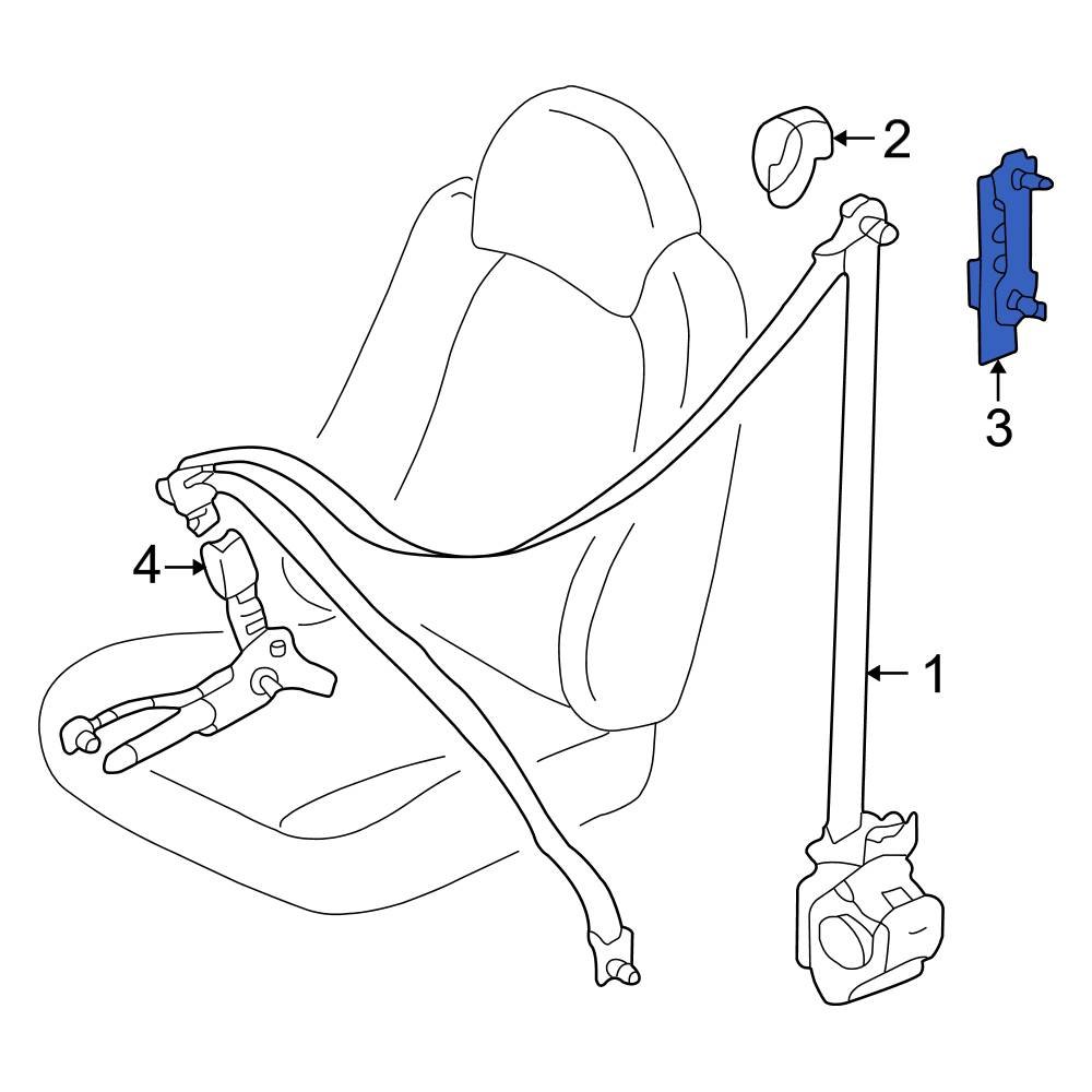 Ford OE 6L8Z78602B82AAB Front Seat Belt Height Adjuster