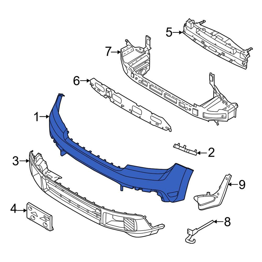 Ford OE NZ6Z17757SAPTM Front Bumper Cover