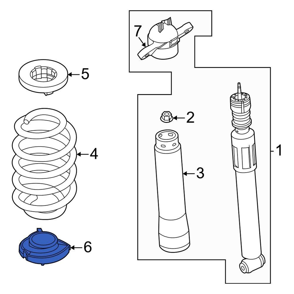 Ford OE NZ6Z8321D Rear Right Lower Coil Spring Insulator