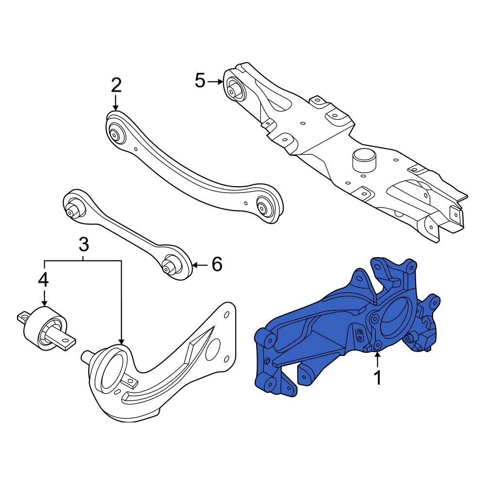 Ford OE NZ6Z5B759A Rear Left Suspension Knuckle