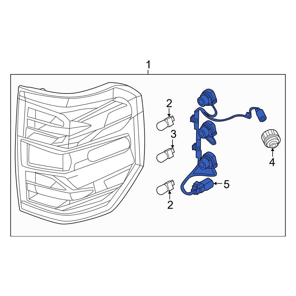 Ford OE NZ6Z13412B Rear Tail Light Socket