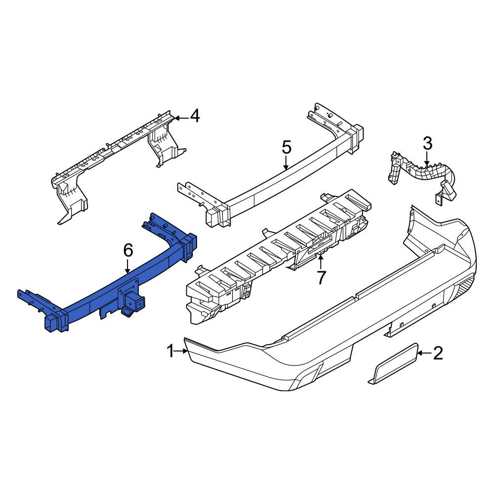 Ford Oe Nz Z D C Rear Bumper Impact Bar