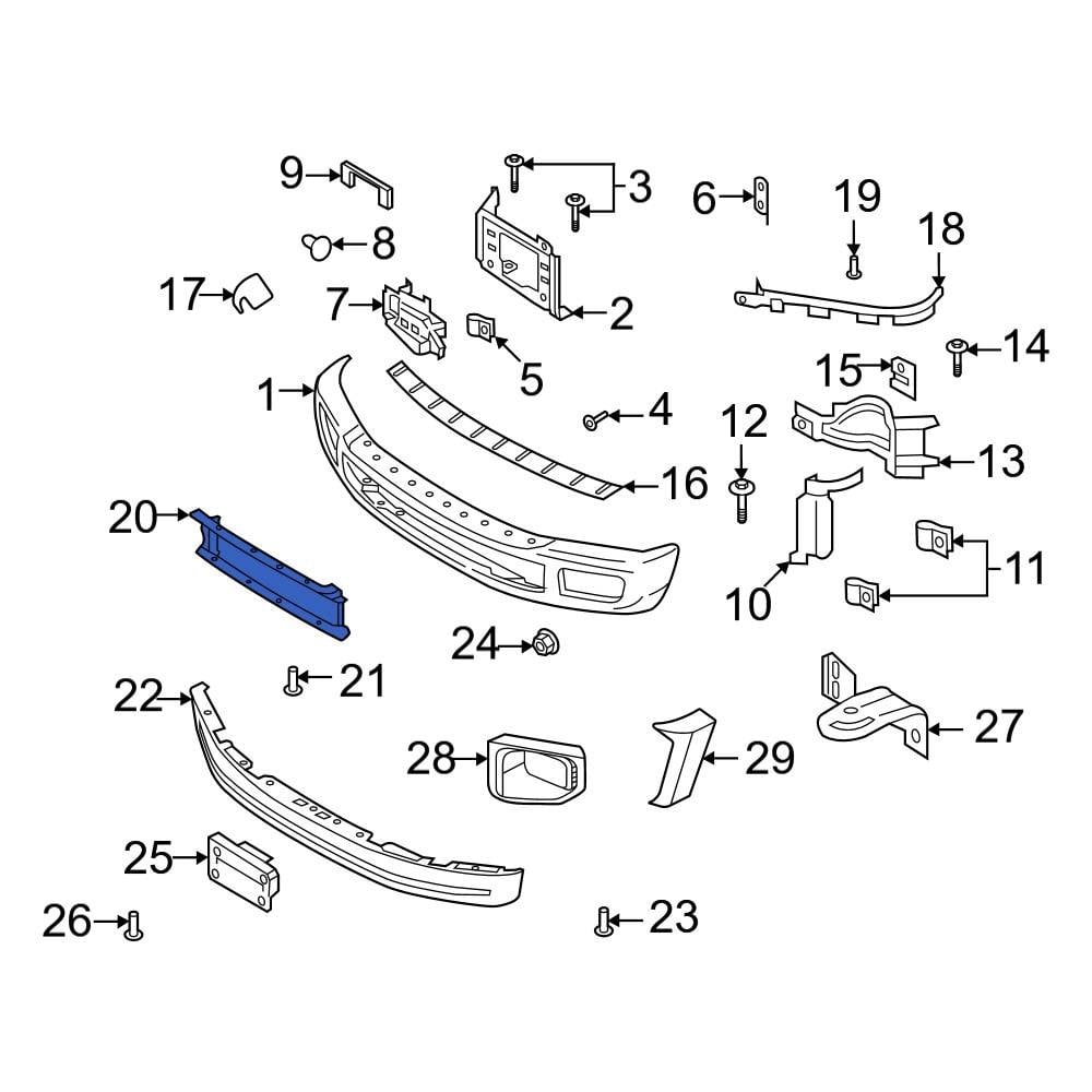 Ford OE LC3Z8419AA Front Bumper Trim