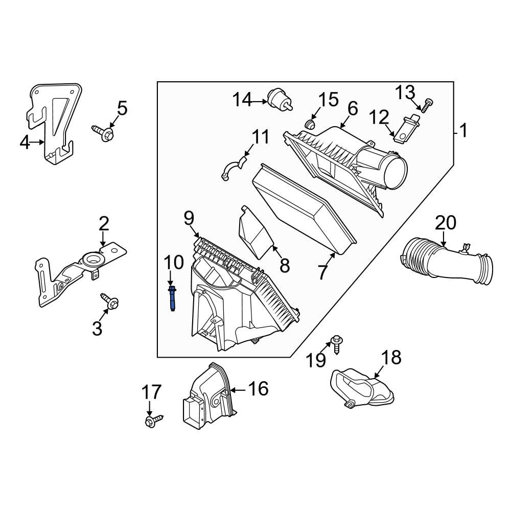 Ford OE W714941S439 Air Filter Housing Screw