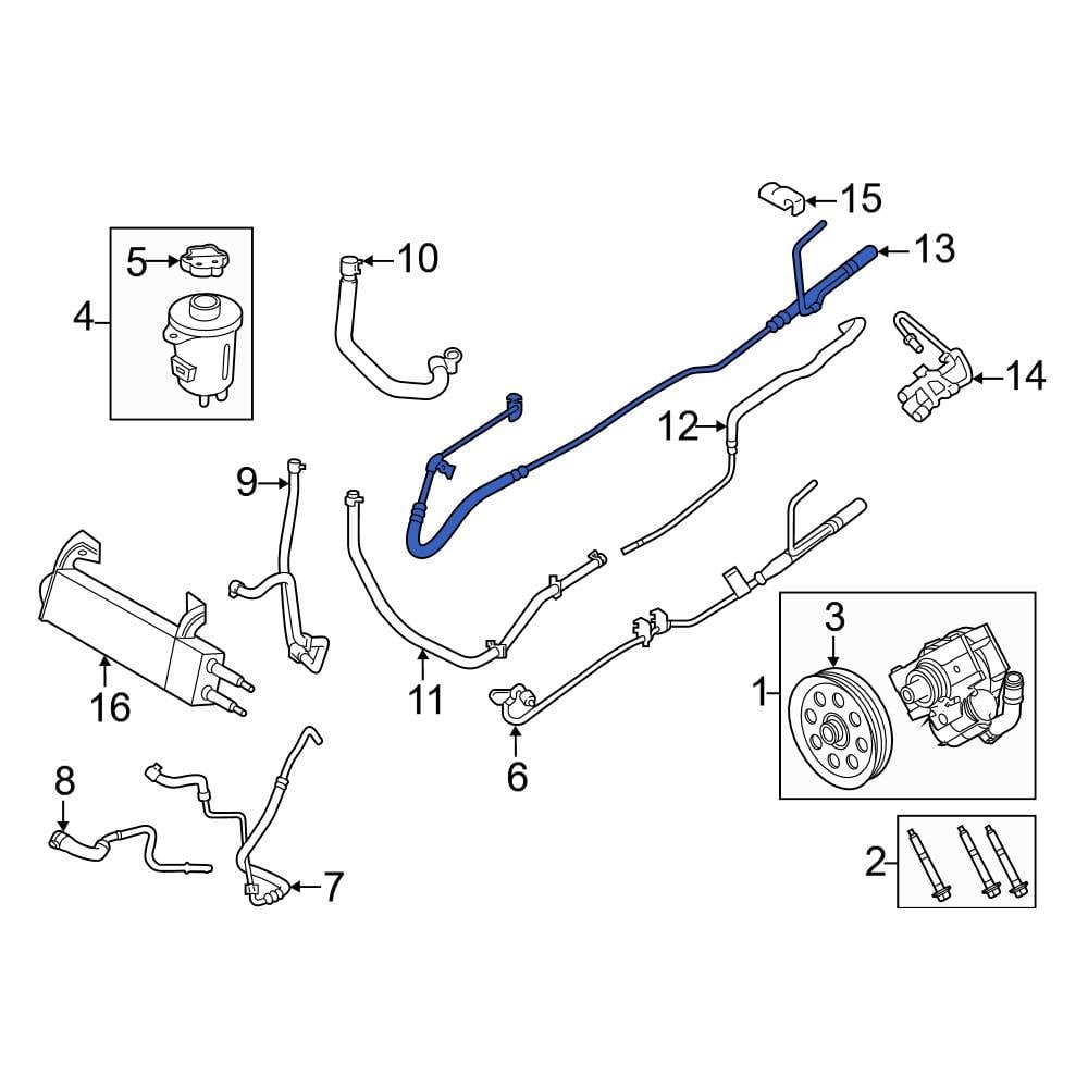 Ford OE HC3Z3A719G - Front Power Steering Pressure Hose