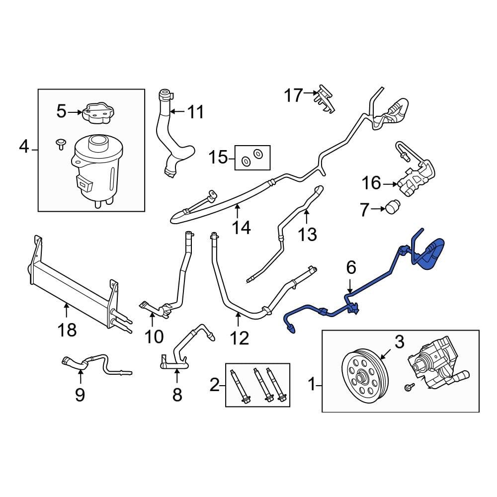 Ford OE HC3Z3A719G - Front Power Steering Pressure Hose