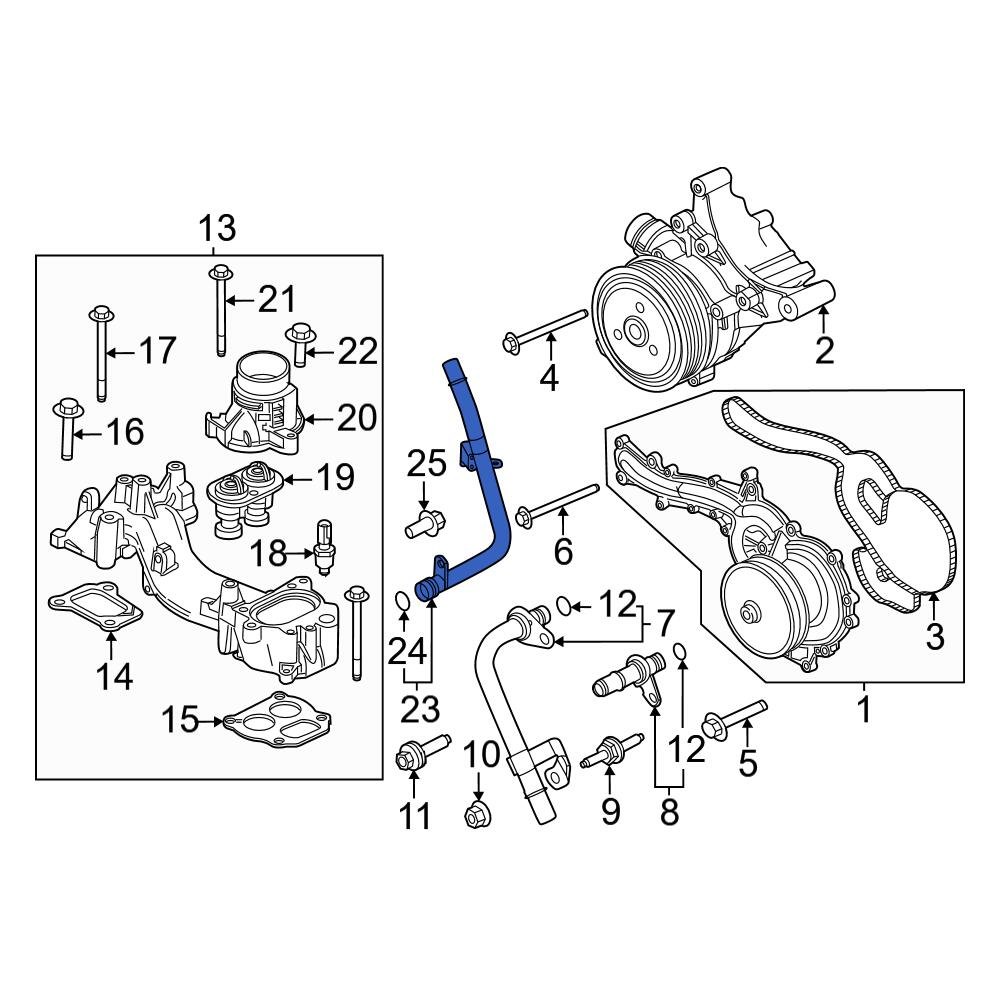 Ford OE BC3Z18696B - Engine Coolant Pipe