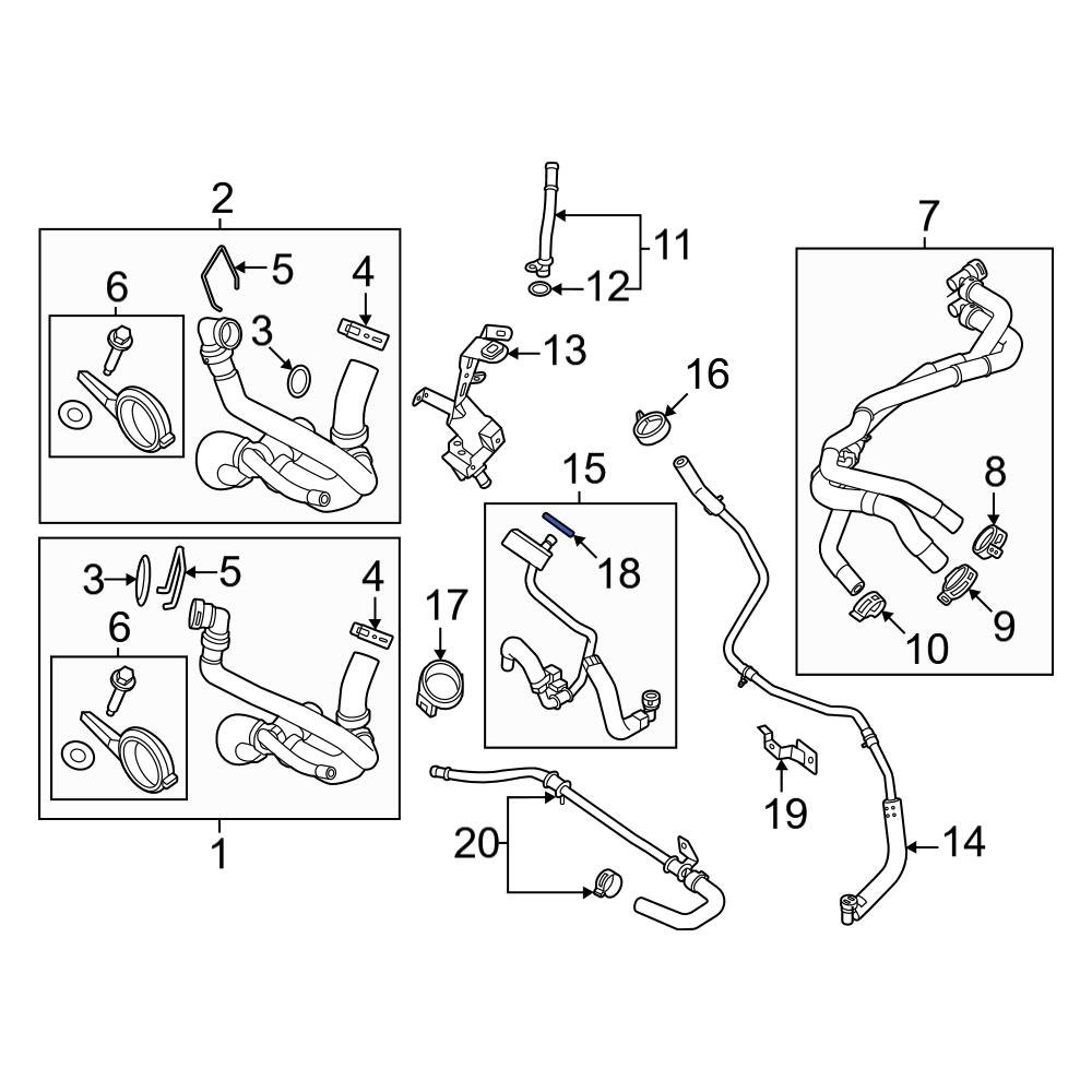 Ford OE AC3Z8527A Radiator Coolant Hose ORing