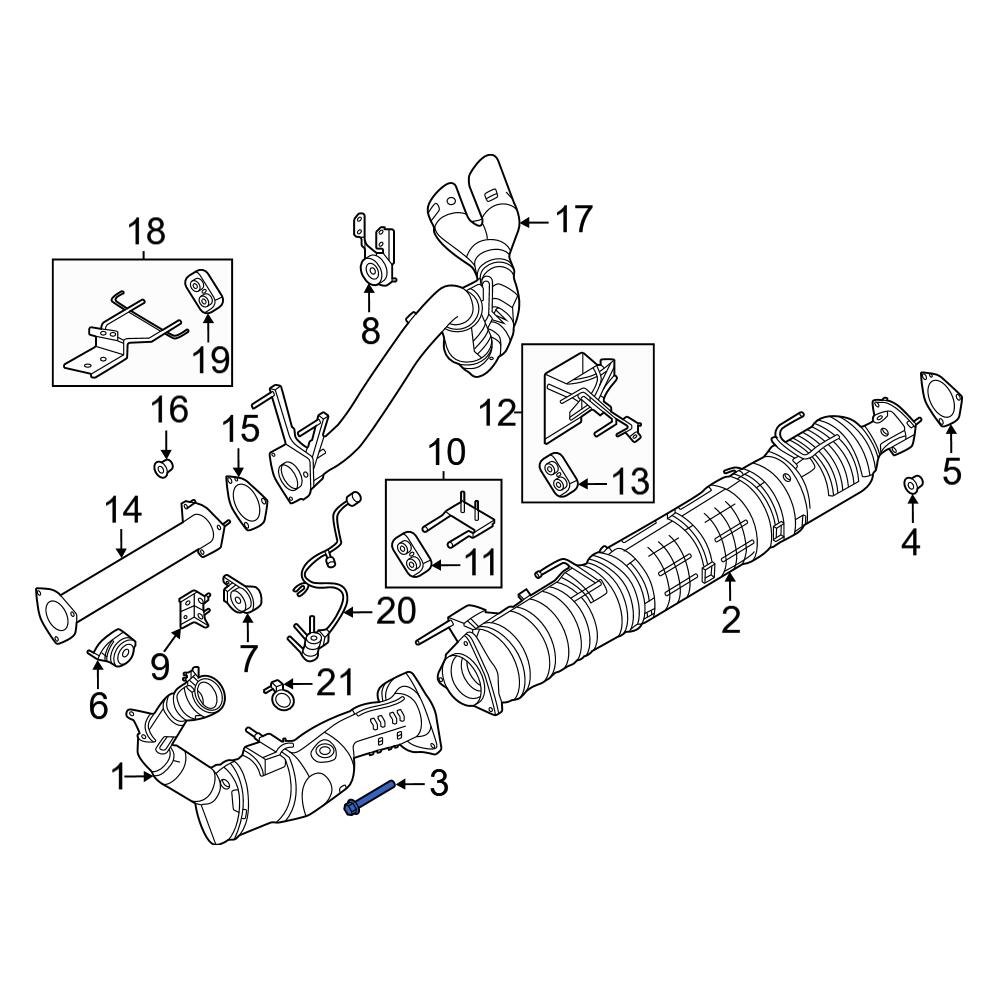 Ford OE W721432S900 Catalytic Converter Bolt