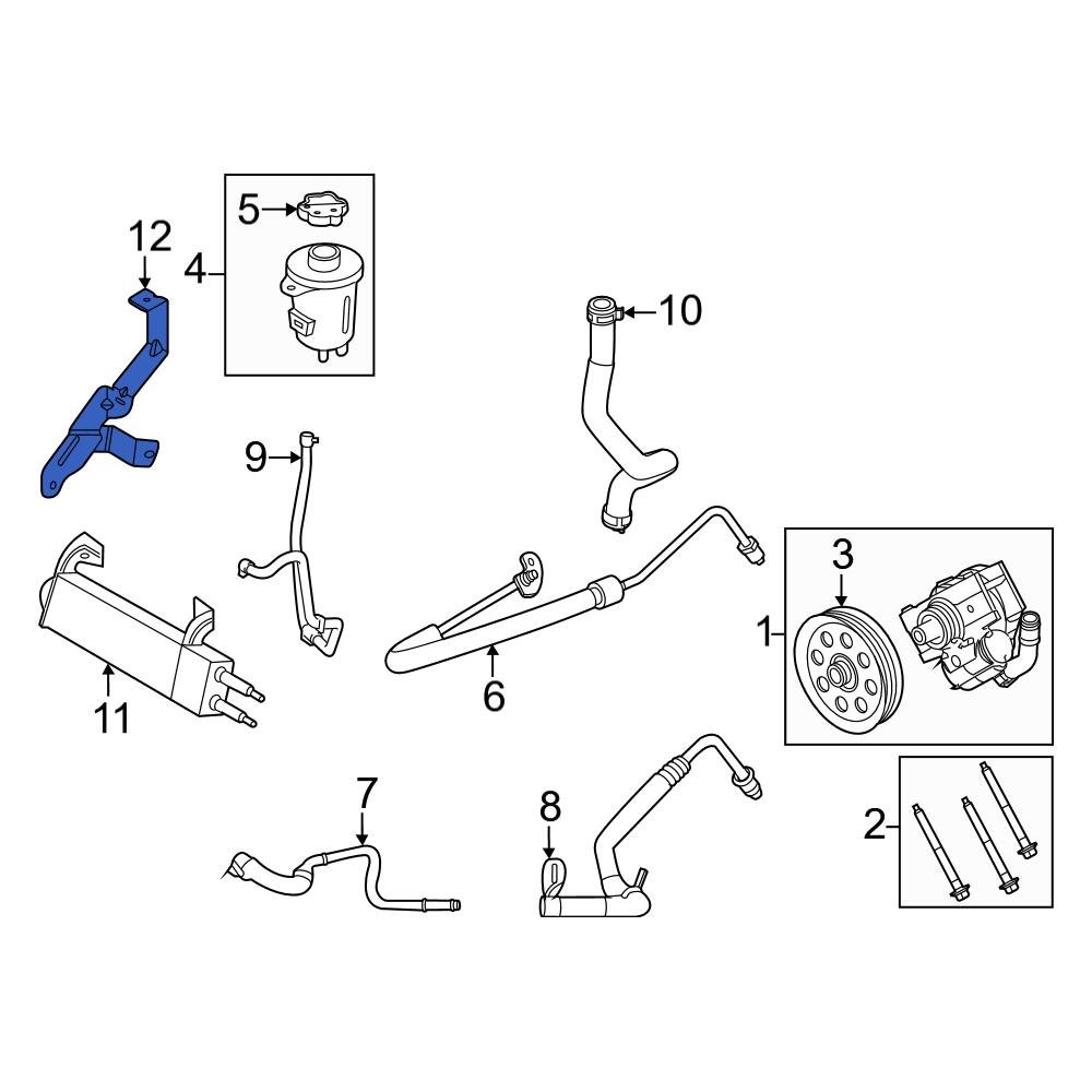 Ford OE LC3Z3C510B - Power Steering Pressure Line Bracket