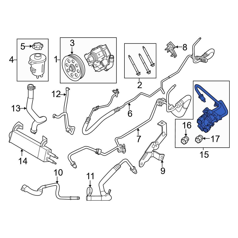 Ford OE HC3Z3N999D - Front Power Steering Line