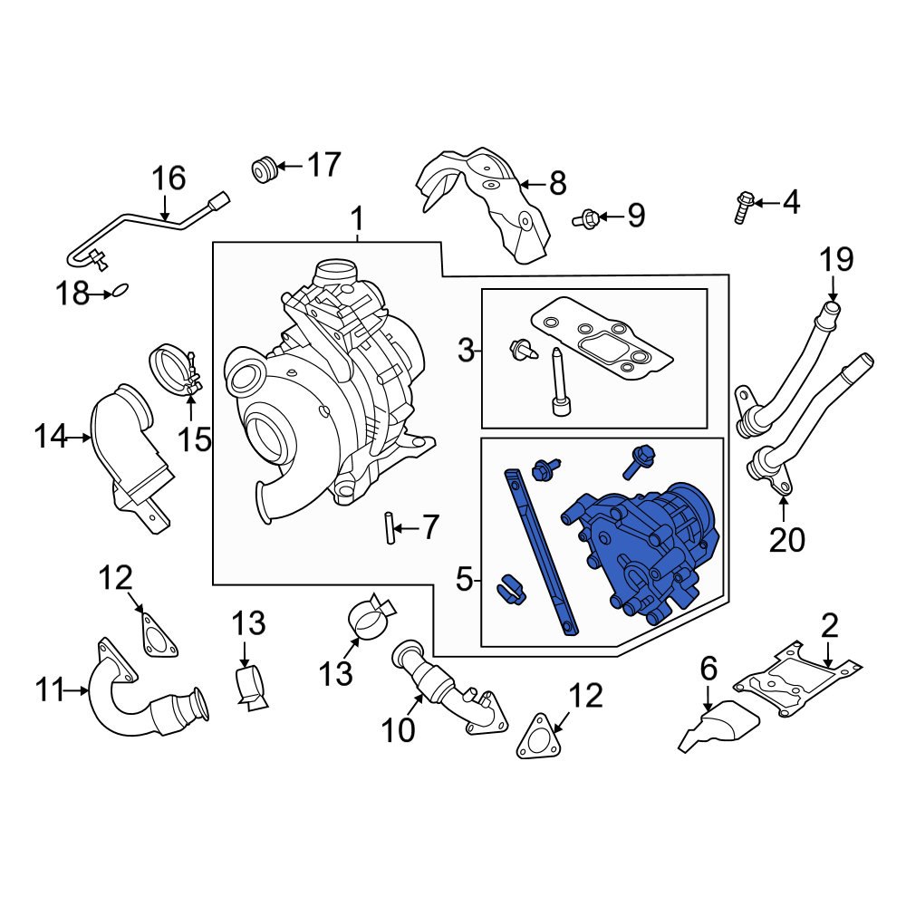 Ford OE PC3Z9G488A Turbocharger Wastegate Actuator