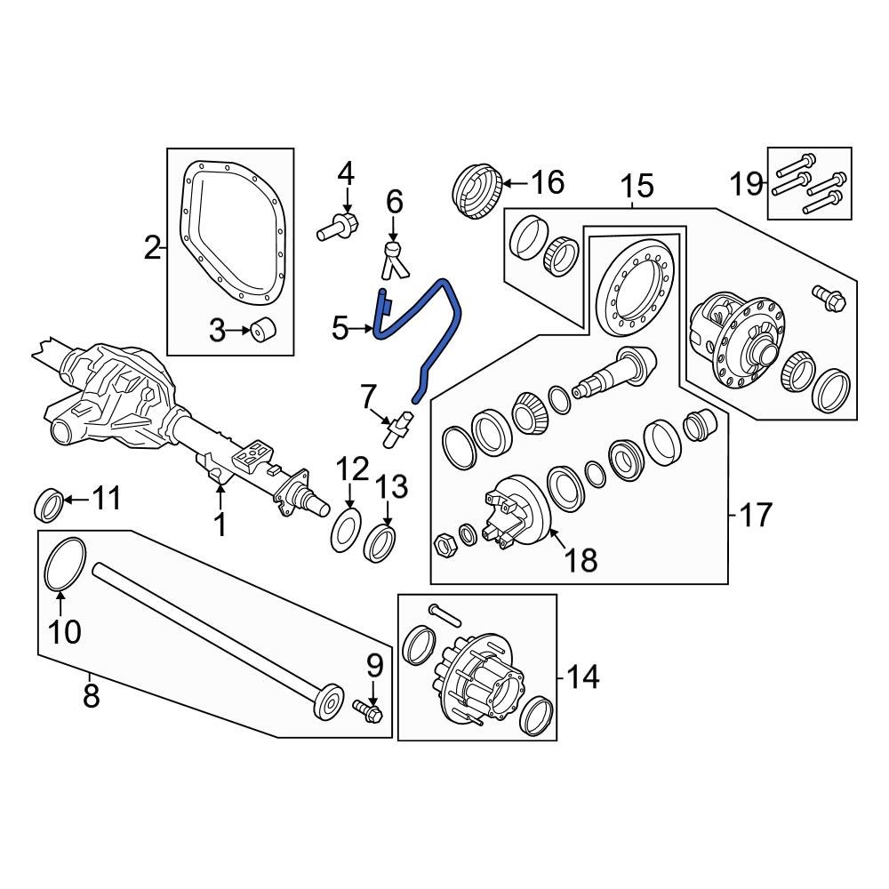 Ford OE LC3Z4A058A Rear Differential Vent Hose