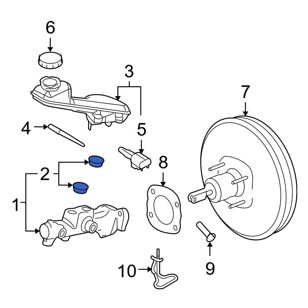 Ford OE 7T4Z2L074A Brake Master Cylinder Reservoir Cap Gasket