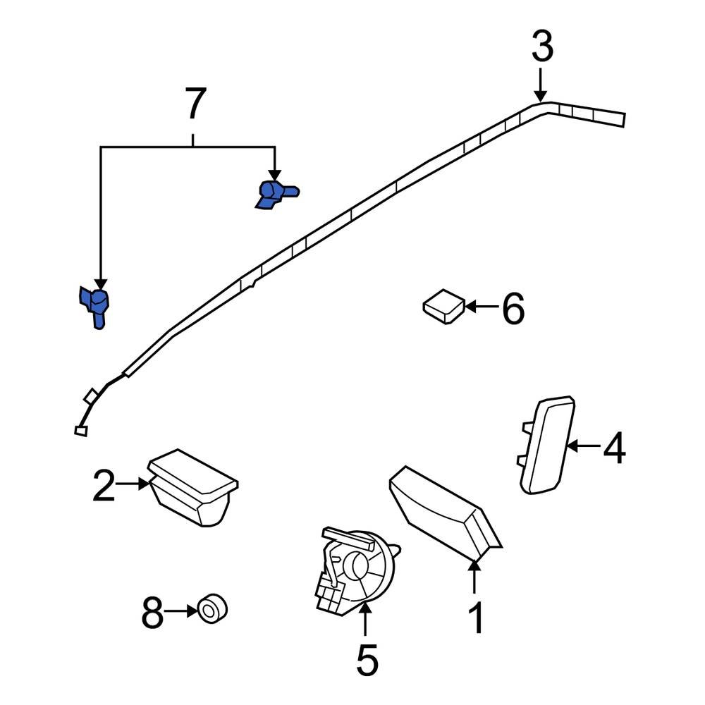 Ford OE 7T4Z14B345A Front Air Bag Impact Sensor