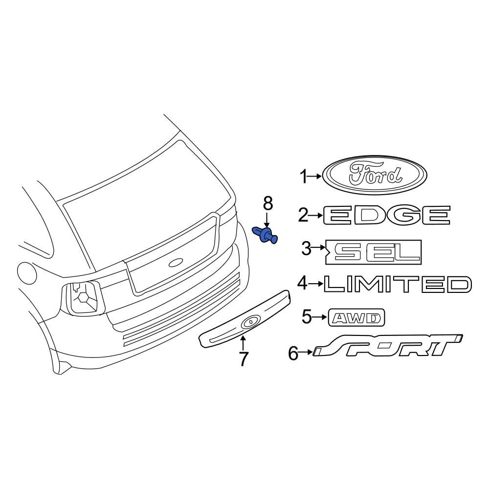 Ford OE W705760S424 Deck Lid Latch Nut