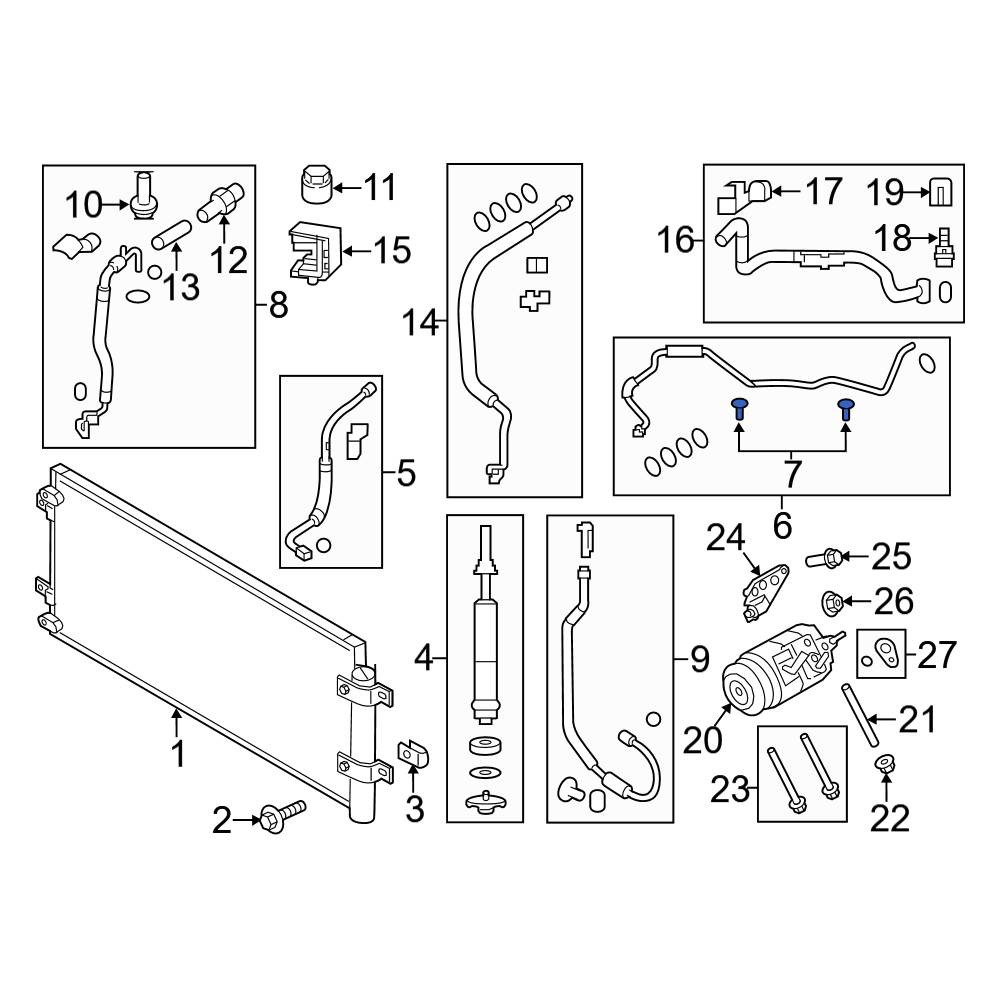 Ford OE F8DZ19E746CA - A/C Refrigerant Line Clip