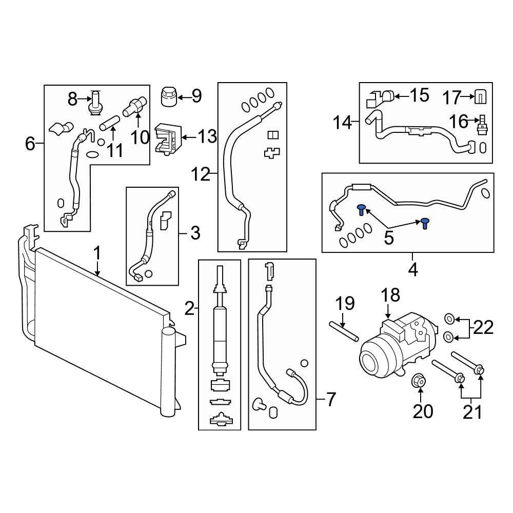 Ford OE F8DZ19E746CA - A/C Refrigerant Line Clip