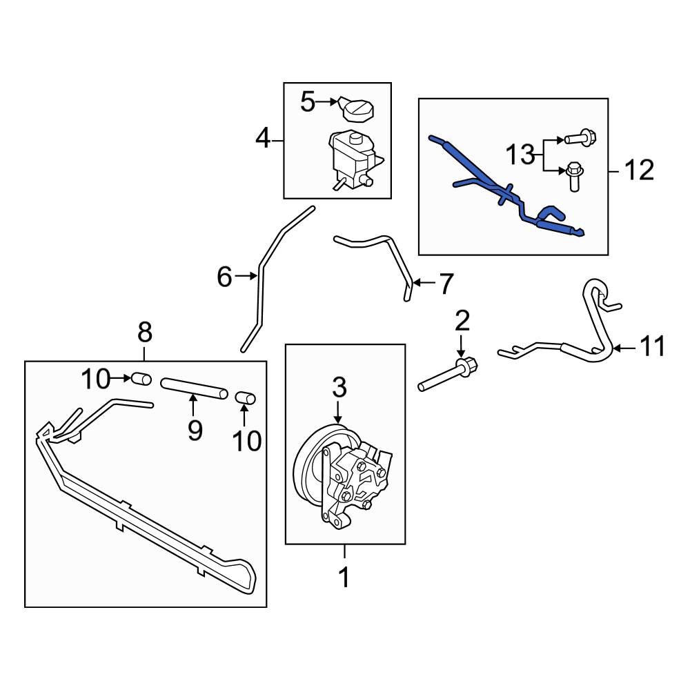 Ford OE BT4Z3A719D - Power Steering Pressure Hose