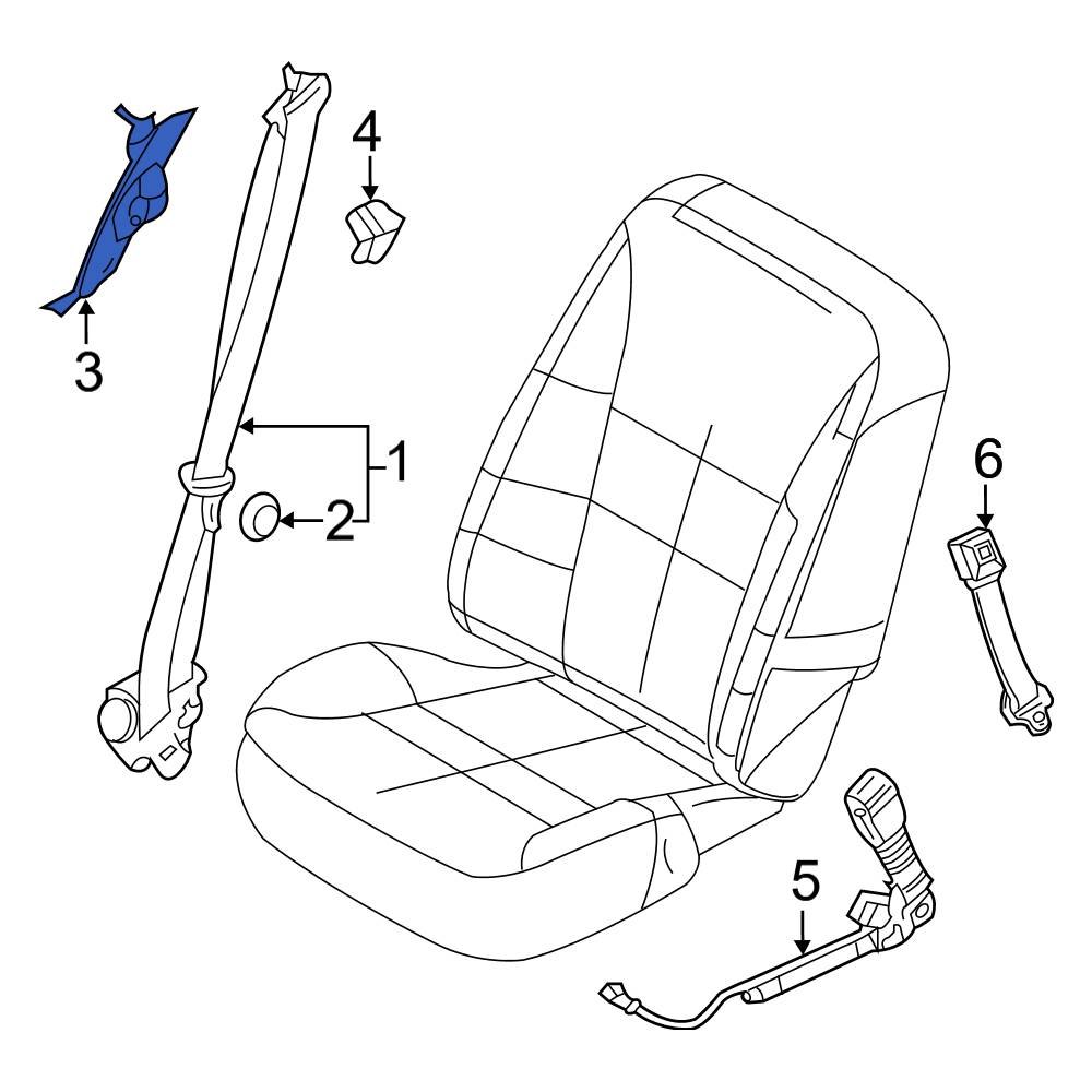 Ford OE BT4Z54602B82AA Front Seat Belt Height Adjuster