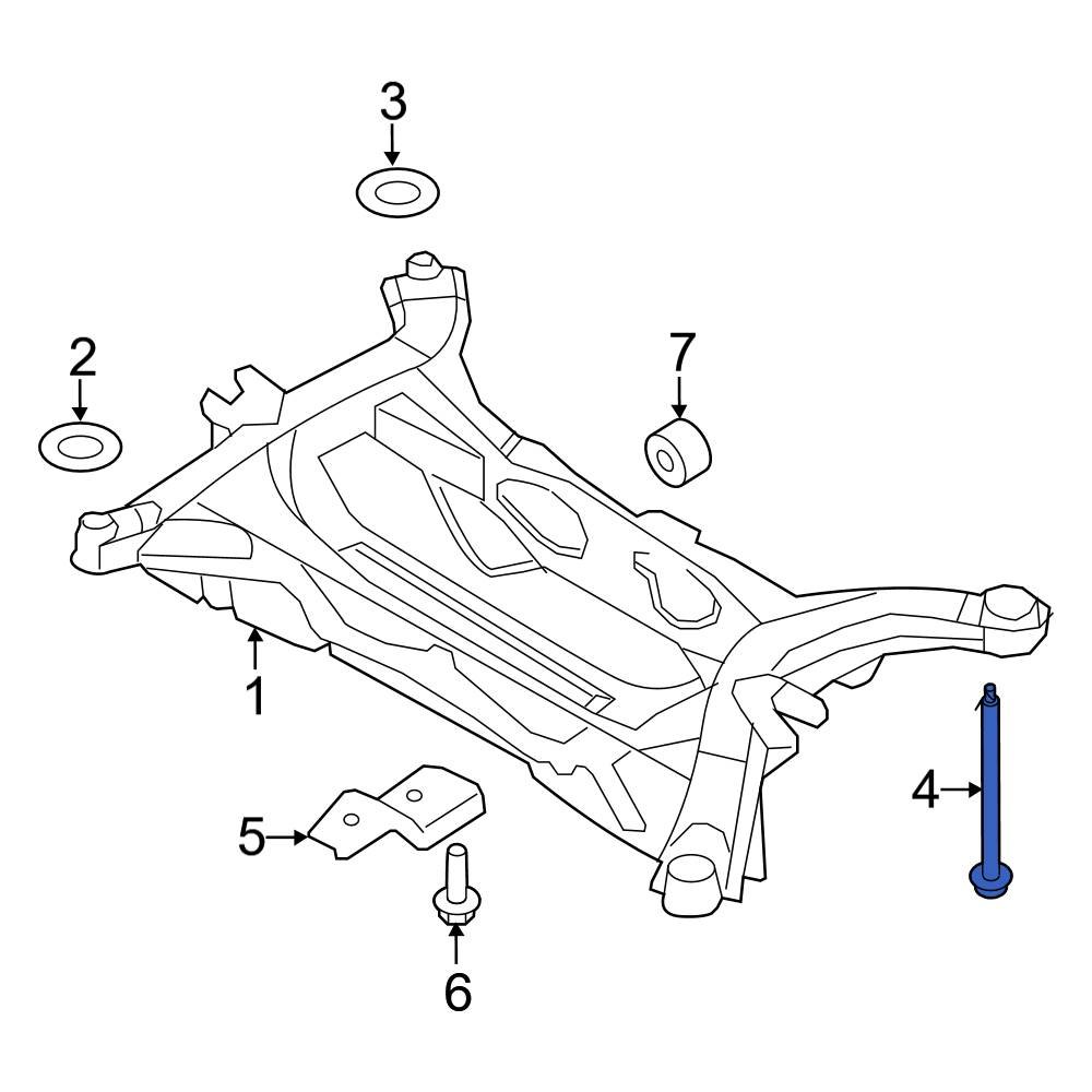 Ford OE W710714S439 - Rear Suspension Crossmember Bolt