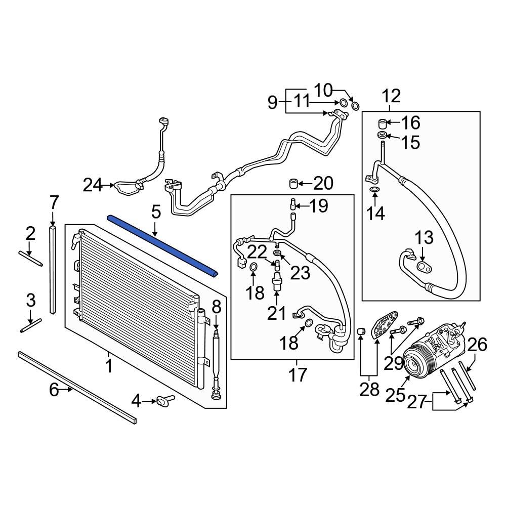 Ford OE K2GZ2021702B A/C Condenser Seal
