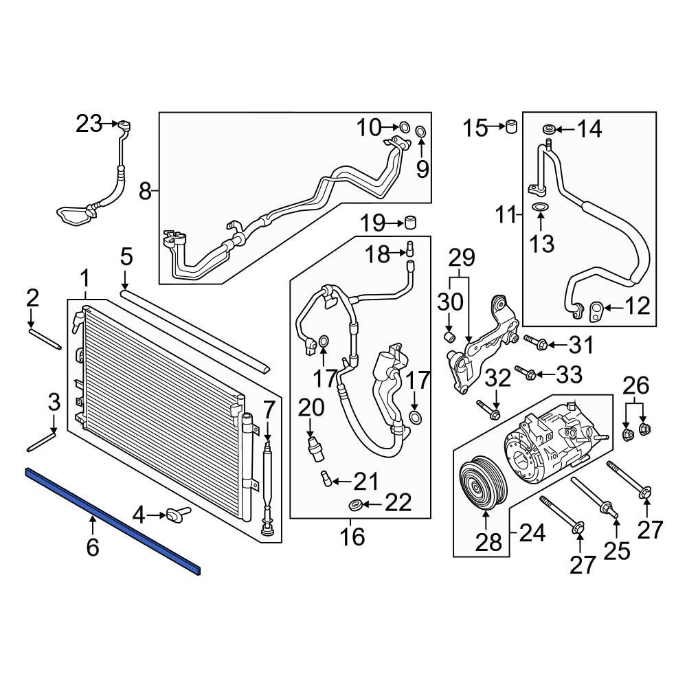 Ford OE K2GZ2021702A A/C Condenser Seal
