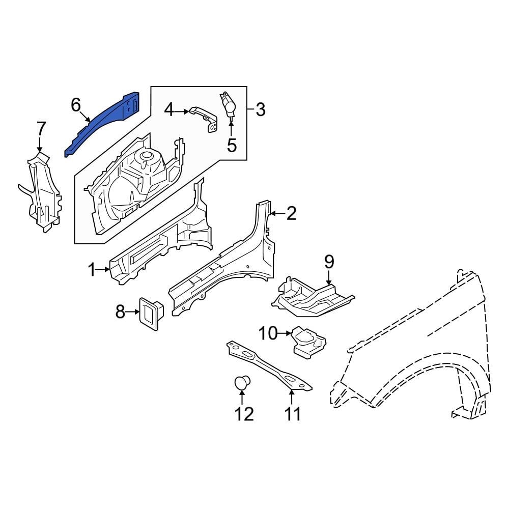 Ford OE CP9Z8182B - Radiator Support Bracket