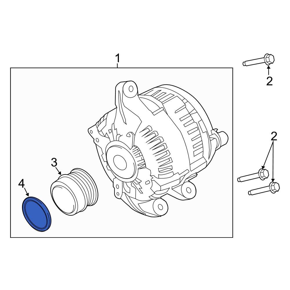 Ford OE BR3Z10325A Alternator Pulley Cap