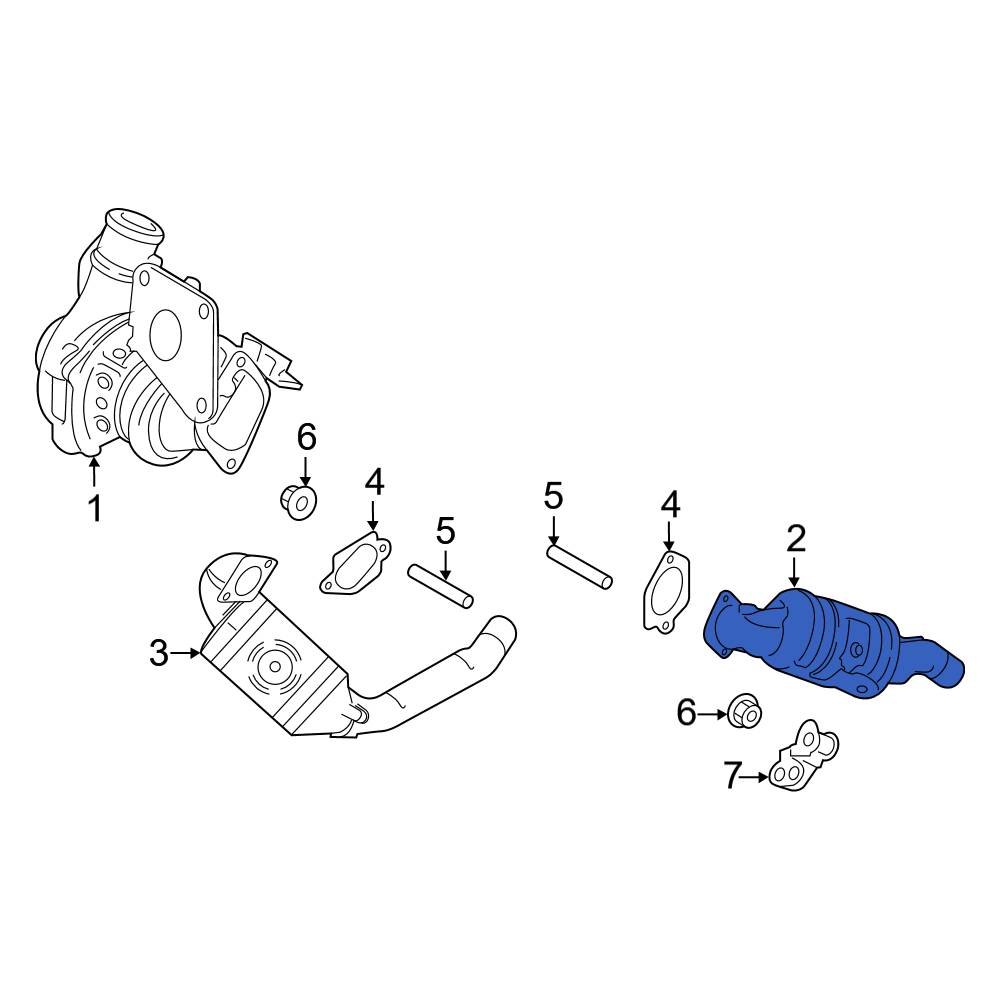 Ford OE F2GZ5E213G Left Catalytic Converter