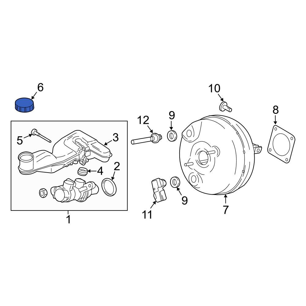 Ford OE BV6Z2162A Brake Master Cylinder Reservoir Cap