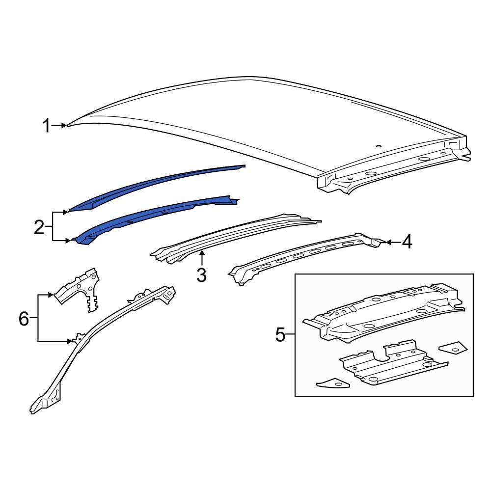 Ford OE FT4Z5803408A Front Roof Header Panel