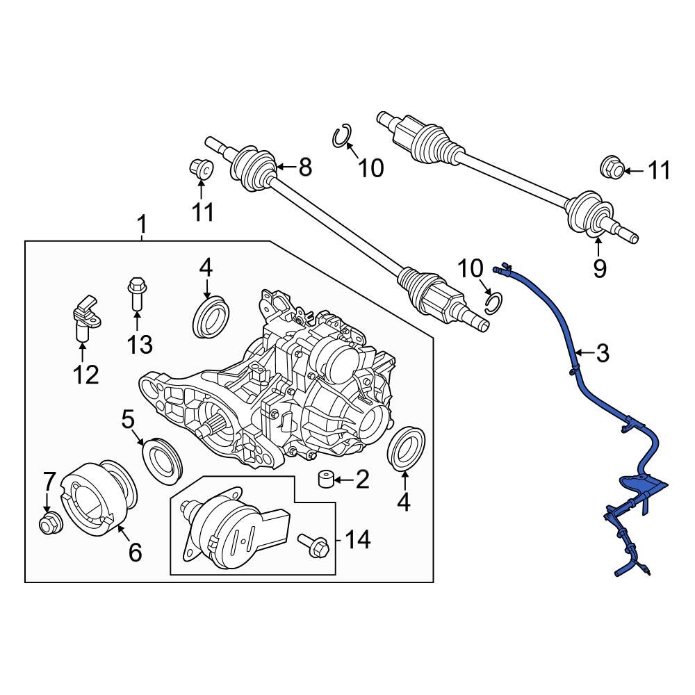 Ford OE K2GZ4022E Rear Differential Vent Hose