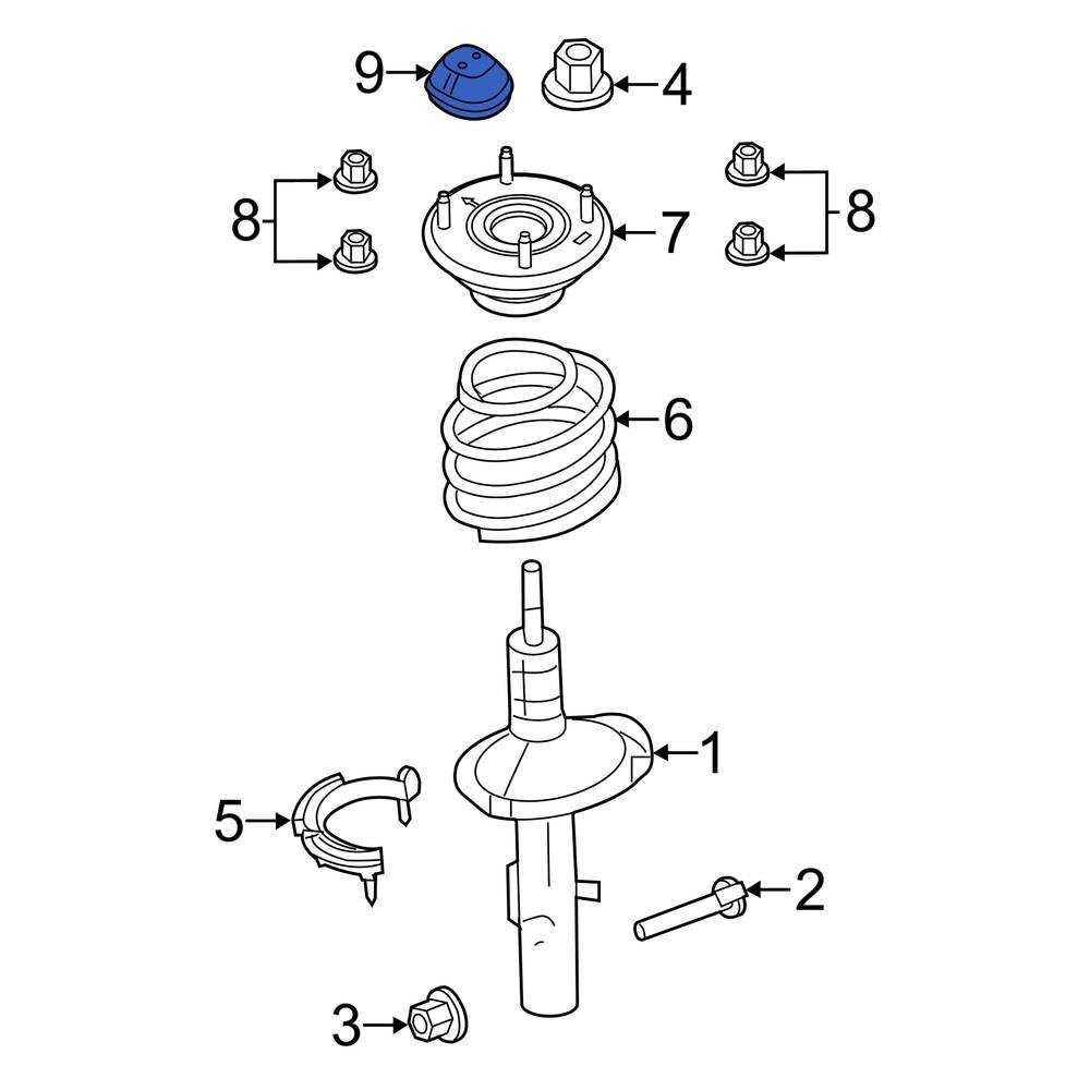 Ford OE AA8Z3C239B Front Suspension Strut Mount Cap