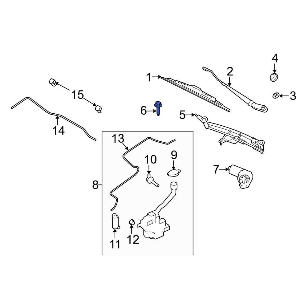 Ford OE N806528S439 Windshield Wiper Linkage Bolt
