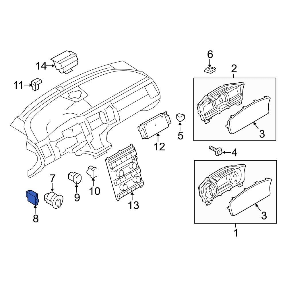 Ford OE DA8Z11691AA Instrument Panel Dimmer Switch
