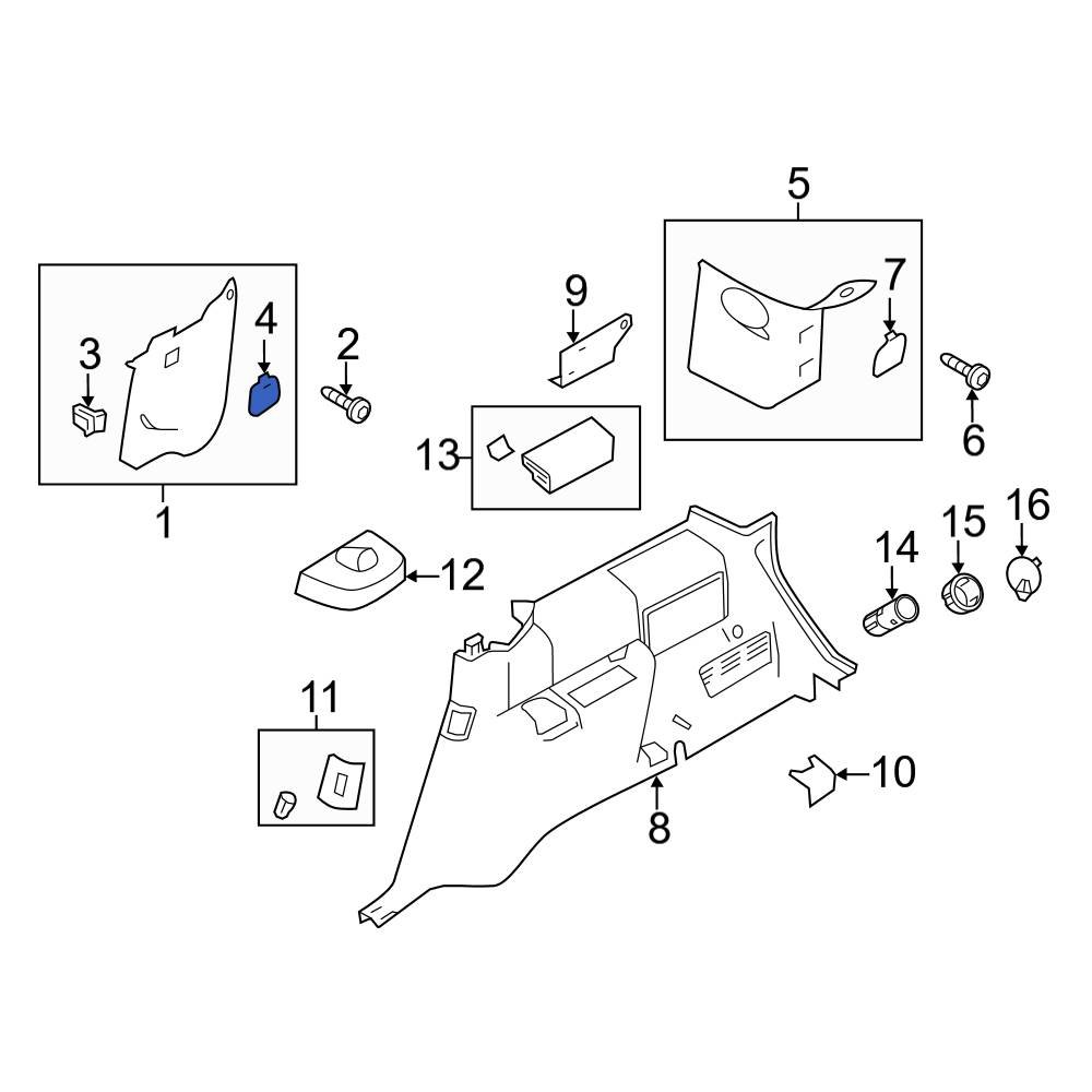 Ford OE 8A8Z74672A40BB Front Right Quarter Panel Trim Cap