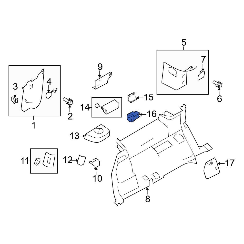 Ford OE 8A8Z74432A38AA Rear Left Liftgate Ajar Indicator Switch