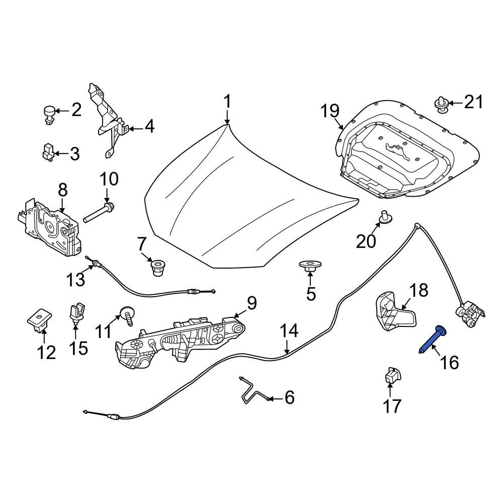 Ford OE W502674S450B - Hood Release Handle Bolt