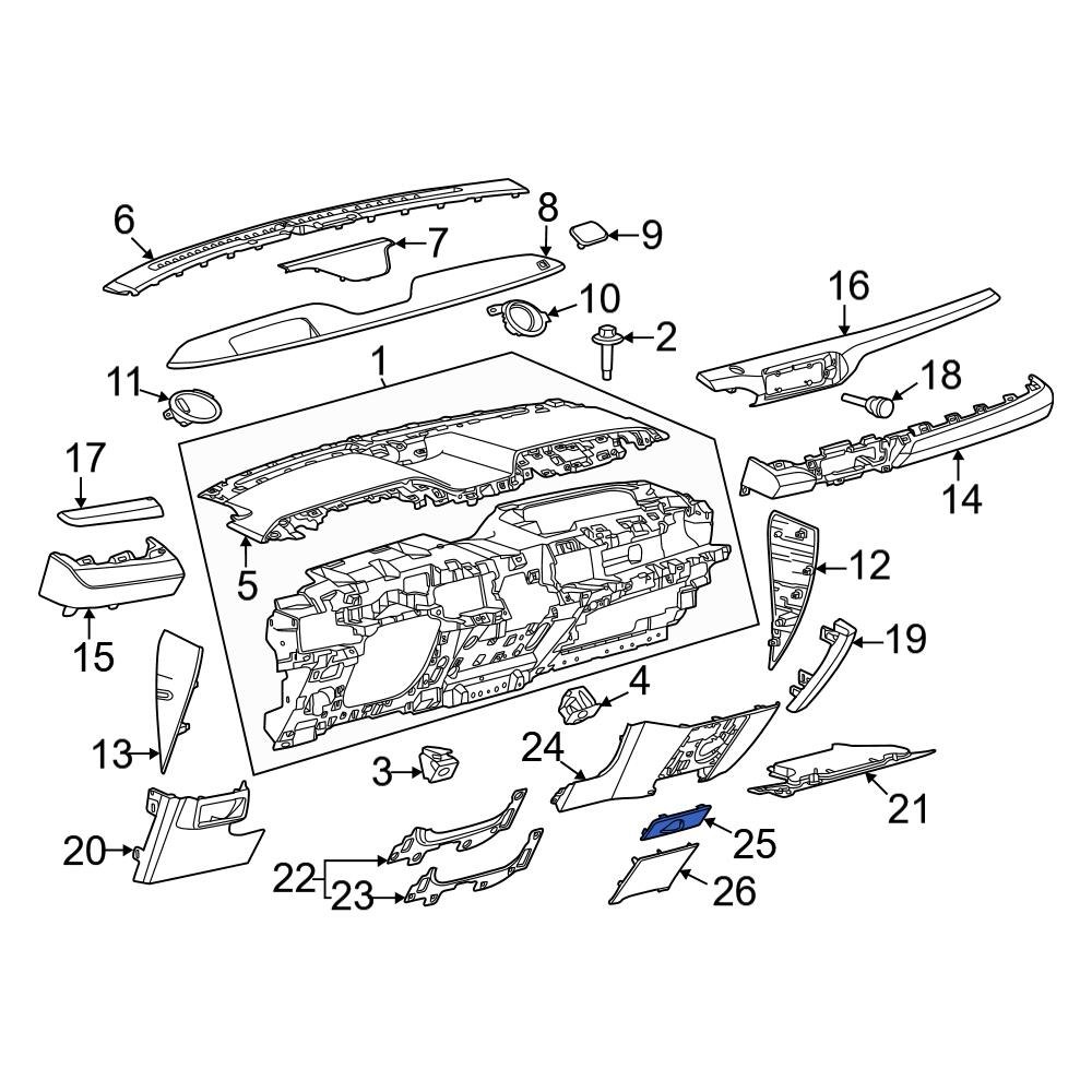 Ford OE LJ8Z58045F48AA - Front Upper Instrument Panel Cover