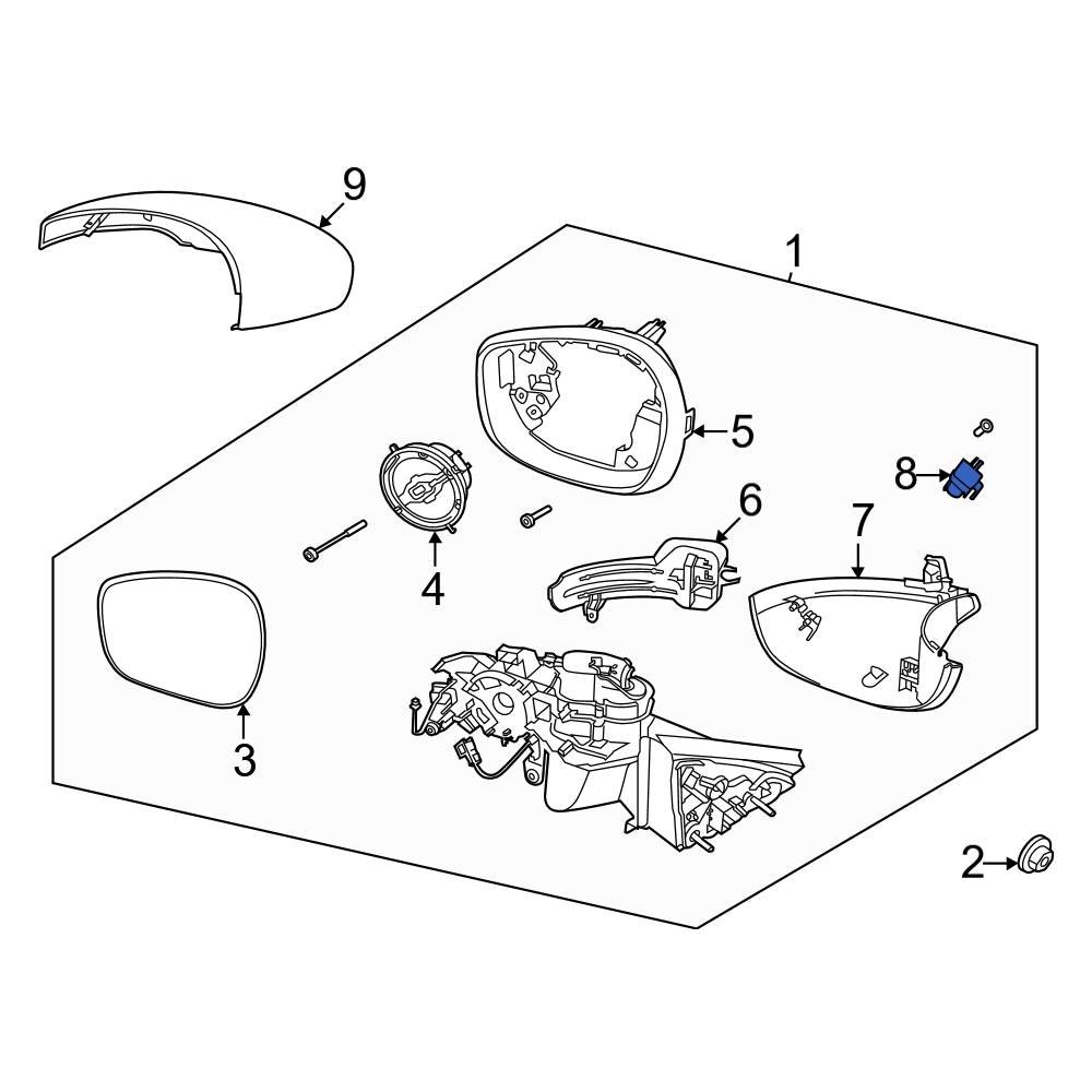 Ford OE LJ8Z14A411A Front Right Courtesy Light