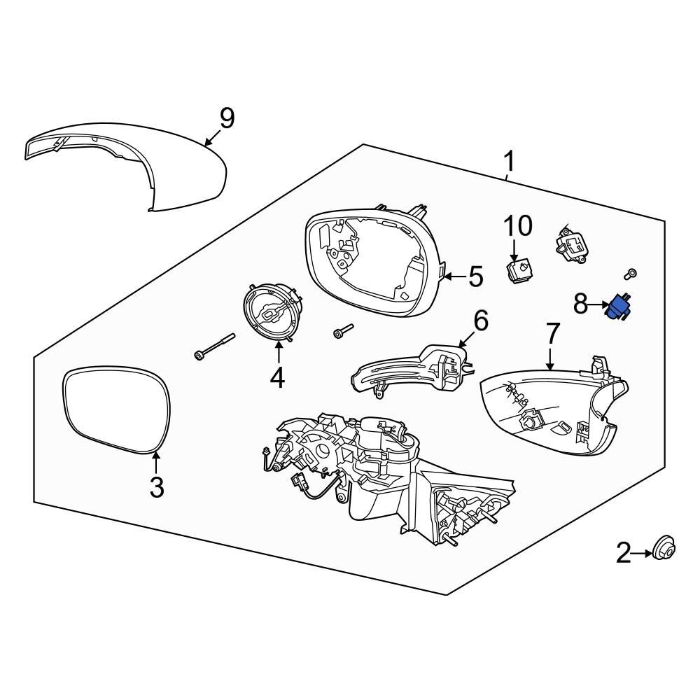 Ford OE LJ8Z14A411A Front Right Courtesy Light